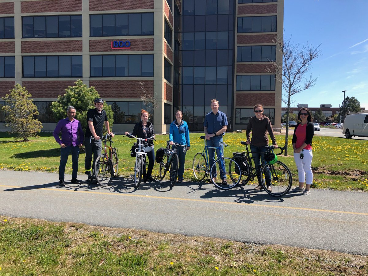 E1steve's tweet photo. To top off #efficiencyweek, some of our @efficiencyns team participated in #NationalBikeToWorkDay #GreenCommuters. Great day for a #bicycle ride to and from work. https://t.co/MTaDIFSvwq
