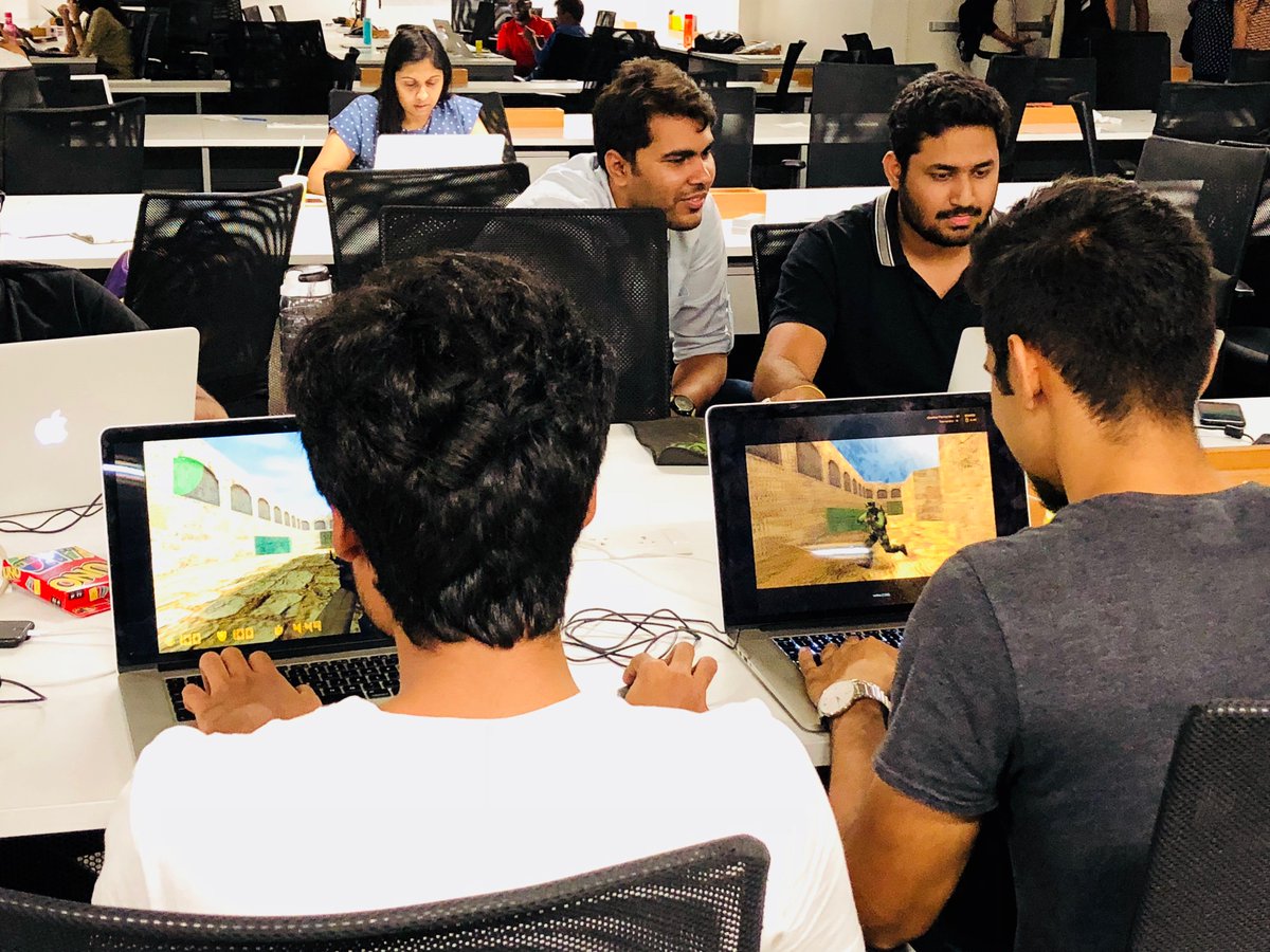 treebocareers's tweet photo. Fun is as important as work! Geeks gaming @TreeboHotels
#gamenight #Treeblife #Counterstrike #Poker https://t.co/xM8ElqNqKo