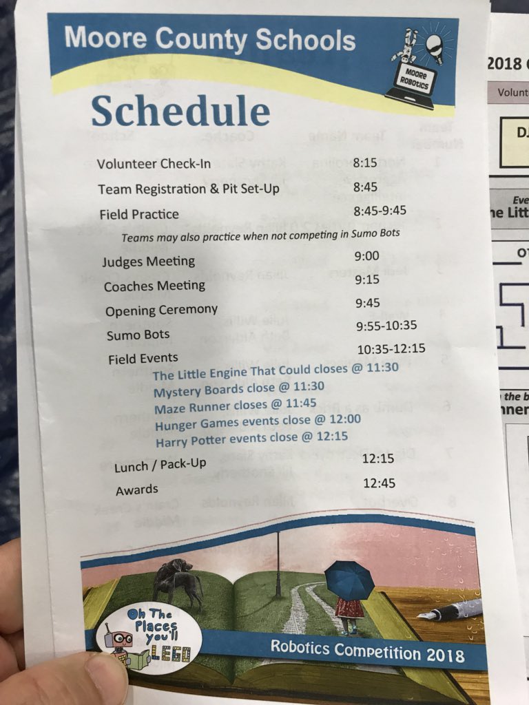 TimLocklair's tweet photo. Exciting to see our students collaborating, communicating, thinking creatively and critically @MooreSchools Middle School Robotics competition! #ncrobotics #4Cs https://t.co/GbkfDUuRlB