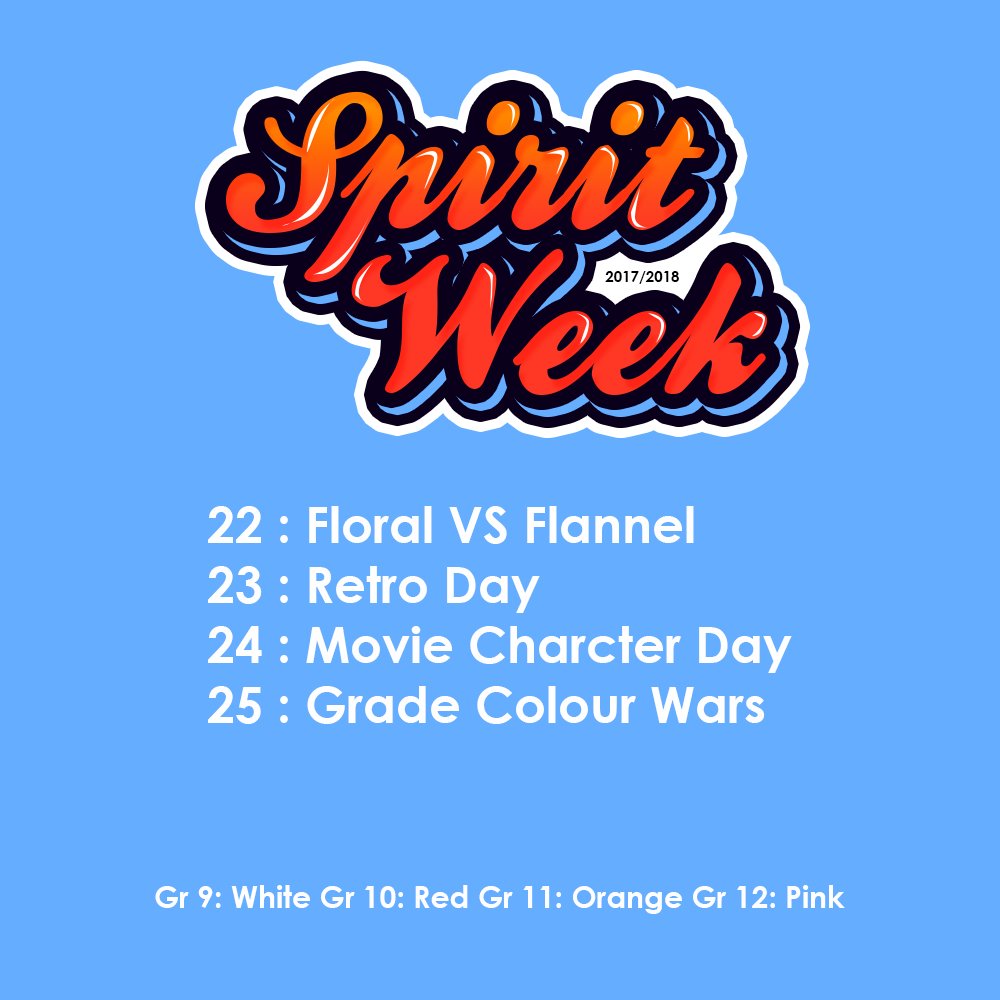 DSSS_SAC's tweet photo. SUZUKI! ARE YOU READY FOR OUR FINAL SPIRIT WEEK OF 2017/2018?! @DavidSuzukiSS https://t.co/eY2IZDYjUQ
