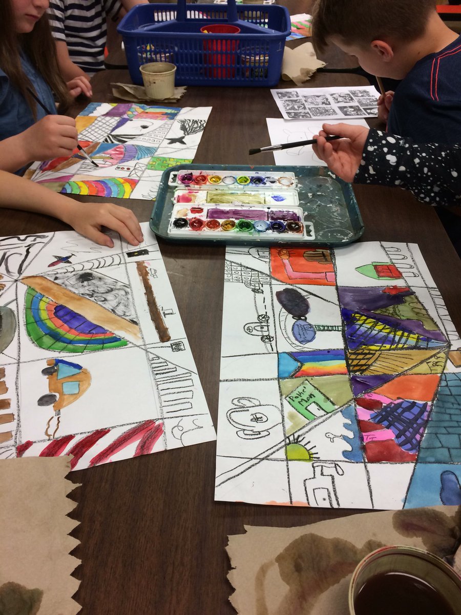 JudyEnglish123's tweet photo. “Stella stain glass” Inspired by the work of Joseph Stella with 4th. #rcsdpirates https://t.co/3uUzvwnDGU