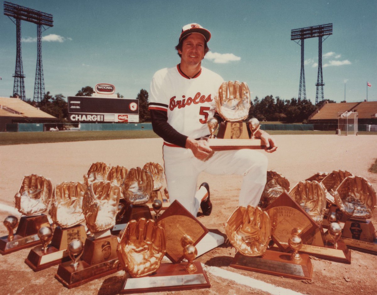 Orioles's tweet image. We can’t let Brooks’ birthday go by without sharing this image. 🐐 #HumanVacuumCleaner #Birdland