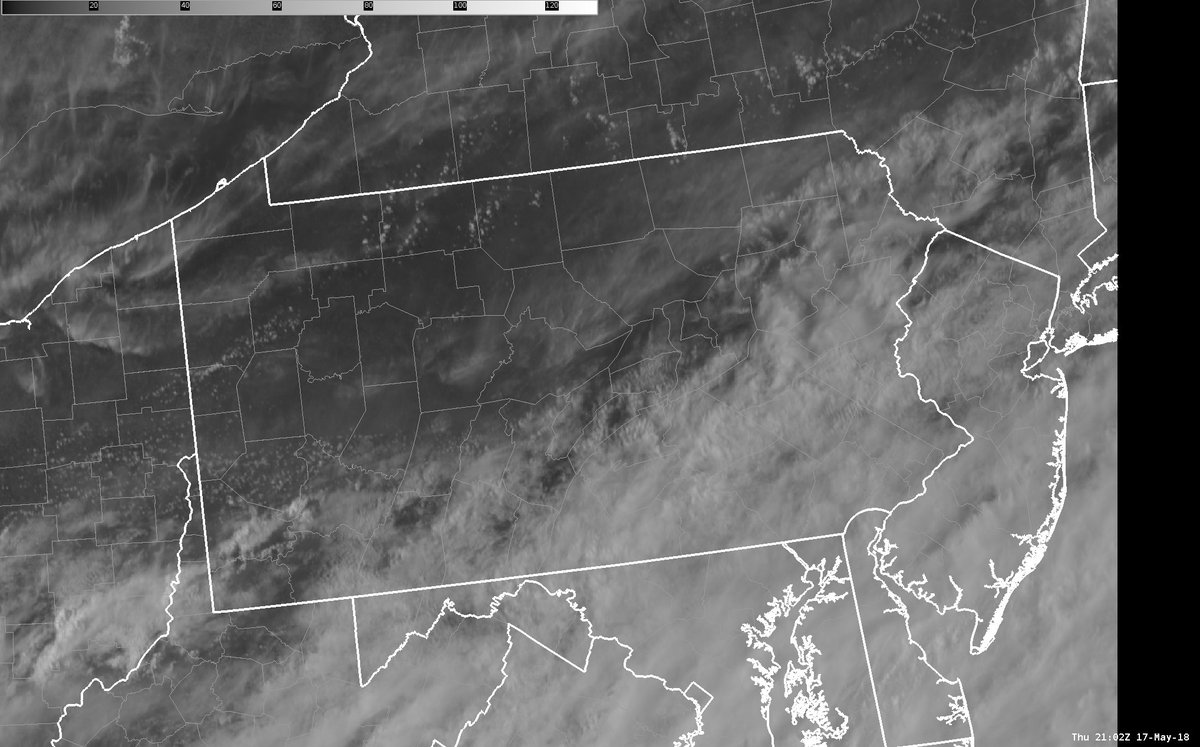 NWSStateCollege's tweet photo. Here's something we don't see too often! Yesterday, Bradford made it to a high temperature of 81 while areas in the southeast struggled to reach 70. Clouds and rain showers are to blame for this strange set up. We expect a similar scenario to play out this afternoon! #PAwx https://t.co/Ok4uyClhd9