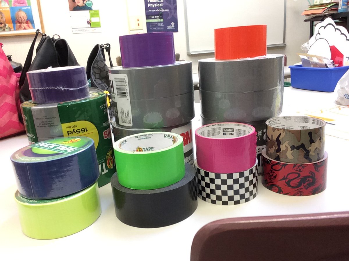 PRS_PrimarySC's tweet photo. We are VERY excited to announce that our Panthers voted with their money for Mr. Hens &amp; Mrs. Norris to be duct taped to the wall this afternoon!! @PaulRoadSchool raised $635.90 for the Bike Ride for Missing &amp; Exploited Children! Great job everyone! #PRS50 #GCpride @MissingKids https://t.co/DnQkK2oeop