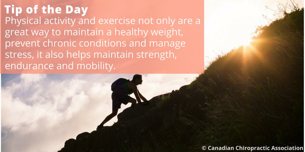 CanChiroAssoc's tweet photo. Don’t forget to stay active! https://t.co/RD1QVKVmXR