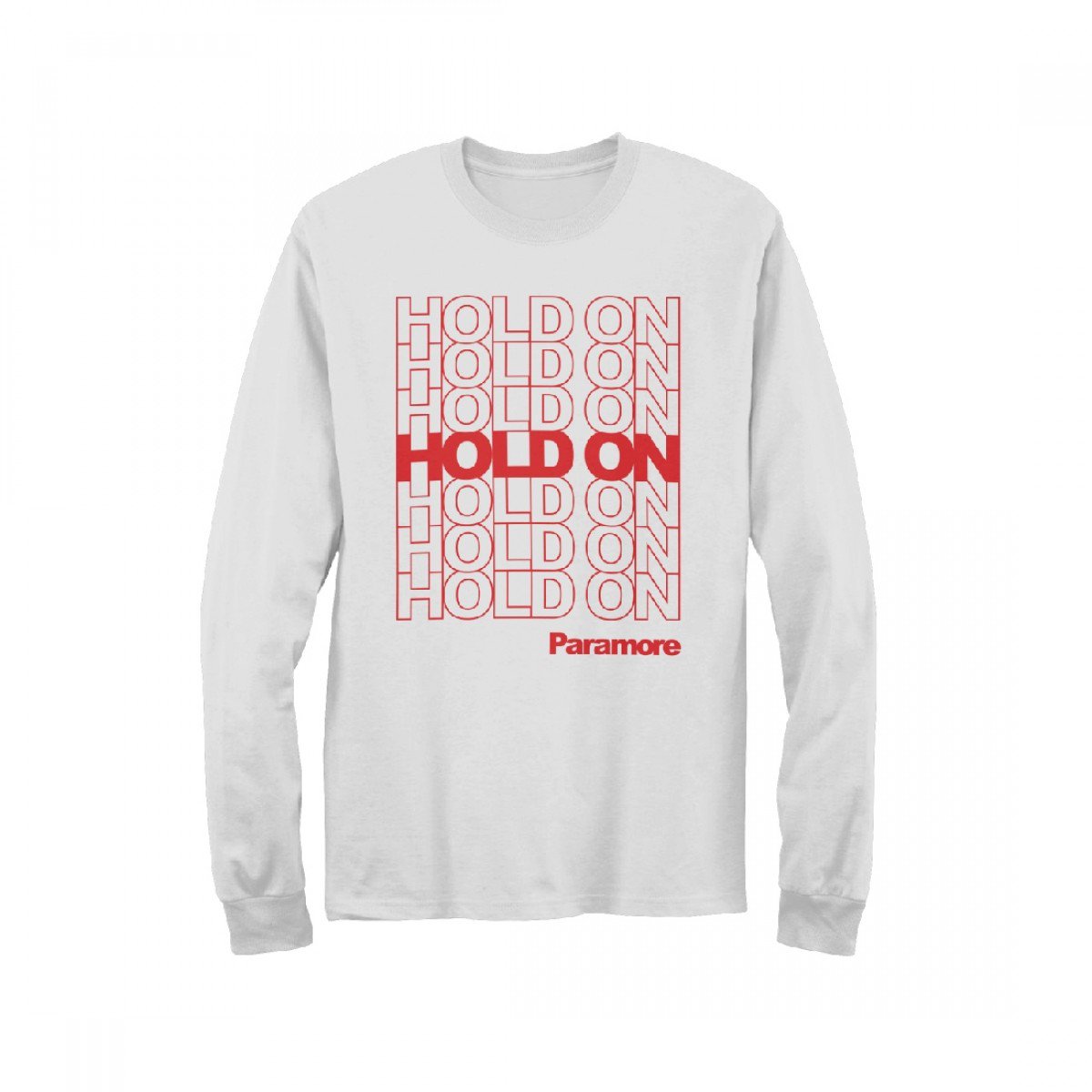 Now you can order the <a href="/paramore/">paramore</a> 'Hold On' T-Shirt or Longsleeve to benefit <a href="/CrisisTextLine/">Crisis Text Line</a> on paramore.net/store you can also make a donation directly through paramore.net/holdon