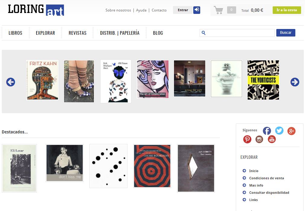 ¡Seguimos de liquidación hasta finales de junio!
Descuentos también comprando en loring-art.com
Si queréis saber como disfrutar de los descuentos comprando a través de la página web, escribidnos un mail a libreria@loring-art.com