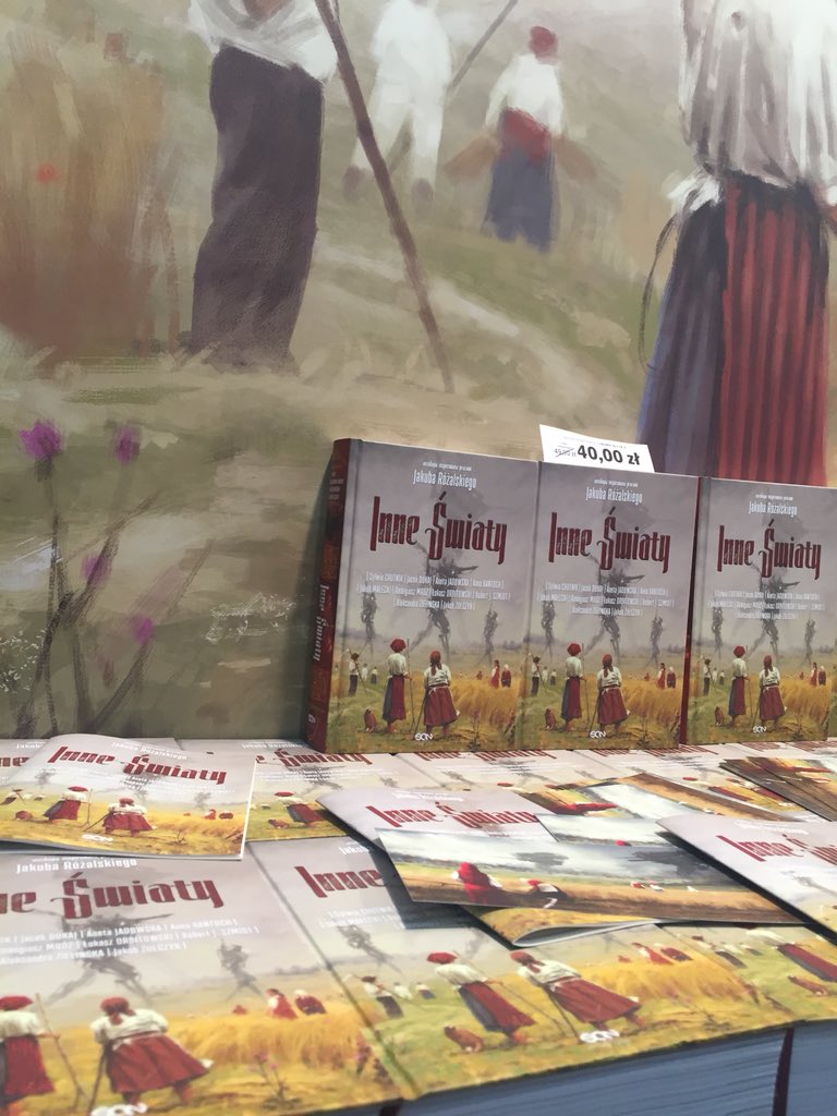 trzewik's tweet photo. Anthology of short stories inspired by artwork of Jakub Rozalski. Any Scythe fans here? :) #pyrcon https://t.co/GPGajYGN5u