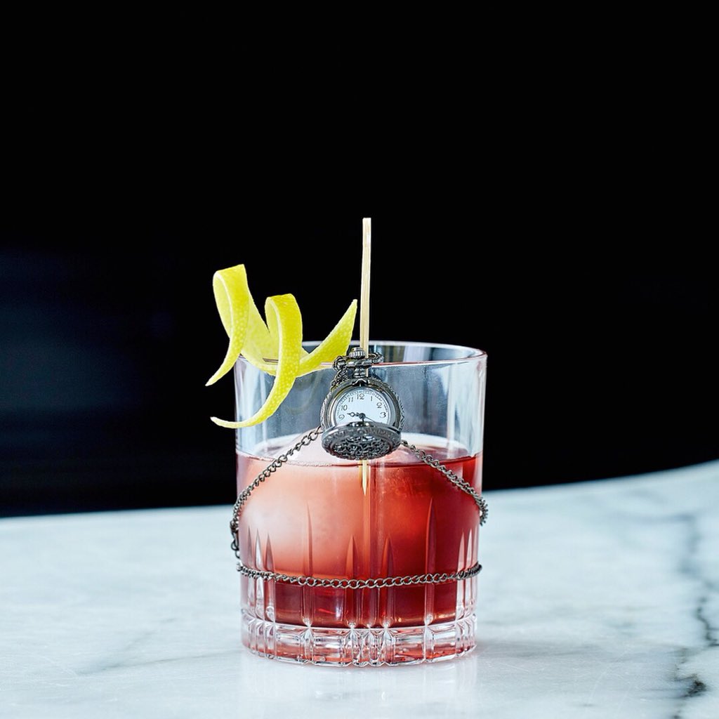 SofitelLondonSJ's tweet photo. It’s Friday! Our cocktail suggestion for your night out at the #StJamesBar - FearO’Clok tells the story of #PeterPan, who can fly and never grows up... A quirky garnish representing the passage of #time puts the finishing touch to this bitter-sweet cocktail! #OnceUponATime https://t.co/Ud6rJSwLit