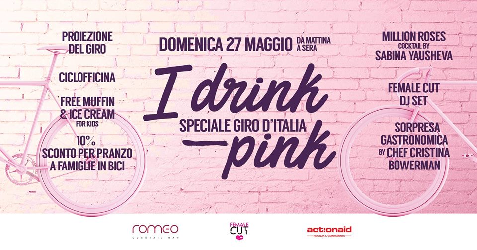 #IDrinkPink torna da Romeo, per una speciale edizione realizzata in occasione della tappa capitolina del Giro d’Italia 2018!
 Qui tutte le info facebook.com/events/1813225… #RomeoChefandBaker @cribowerman  <a href="/femalecut/">Female Cut</a> <a href="/ActionAidItalia/">ActionAid Italia</a>  <a href="/SabinaYausheva/">Sabina</a>