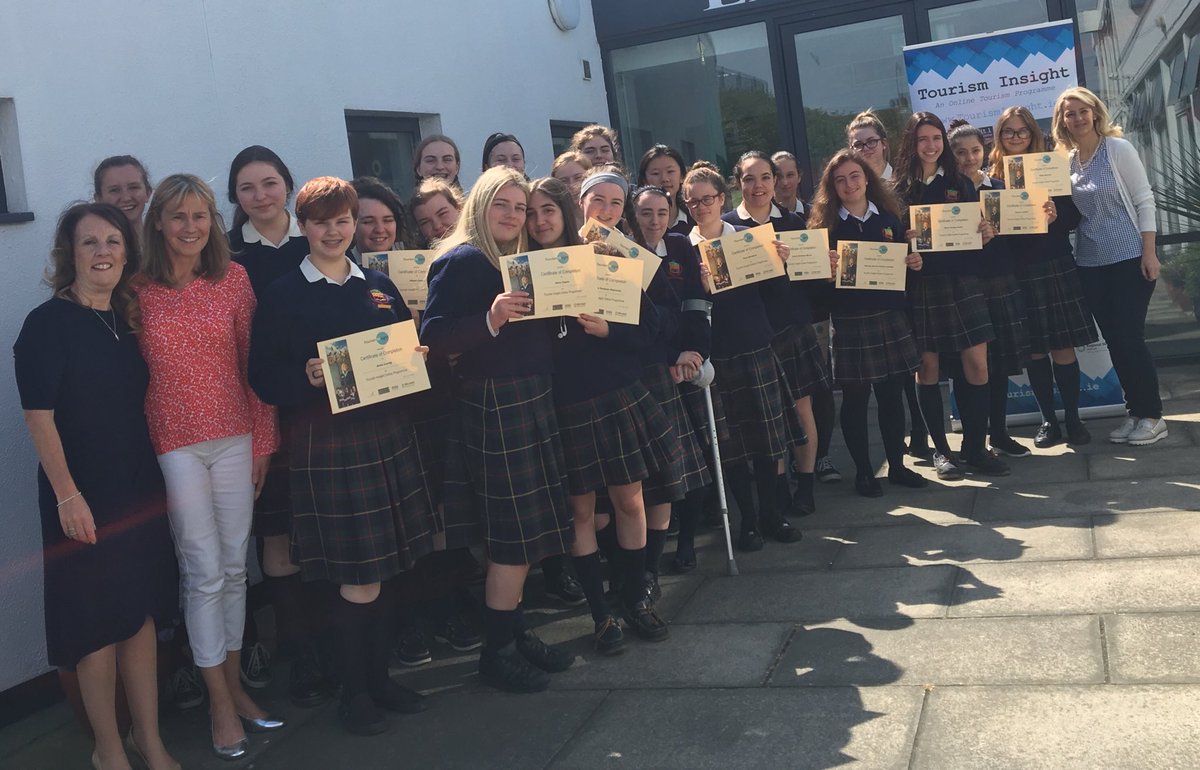 SkillsDublin's tweet photo. Delighted to meet students from @rockfordmanor who completed #TourismInsight an Online Programme to #encourage #inform #TY about #TourismCareers. Students where presented with the #Industry recognized certificate. #Skills #Education #Careers #Collaboration https://t.co/dGVcq7nPx4
