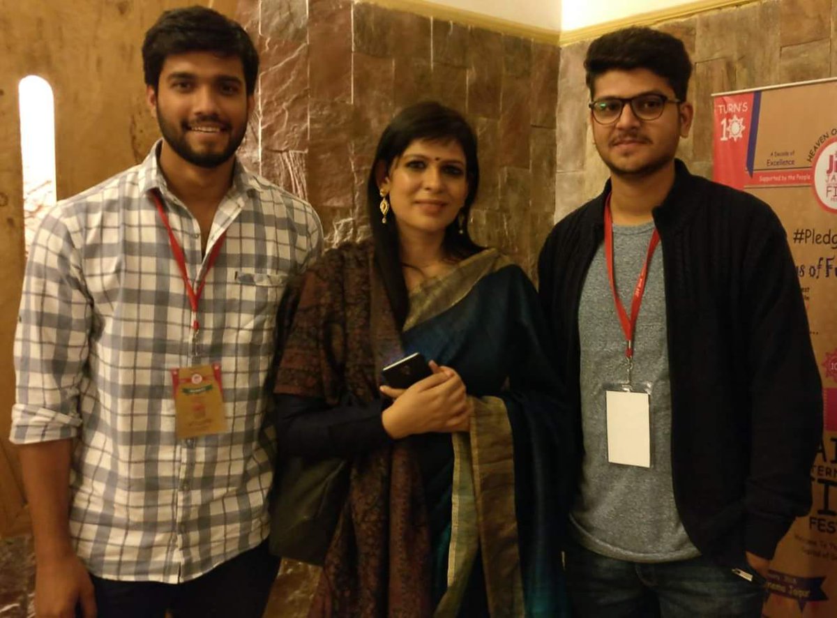 TeamArsoul's tweet photo. It was fortunate to see 'Angrezi Mein Kehte Hai' film in #JIFF2018 with some of the cast &amp; crew of it. Watch the purist film of the decade near cinemas now😊

We wish lots of luck &amp; success to the team @harishvyas22 @imsanjaimishra @TripathiiPankaj @EkavaliKhanna @theanshumanjha https://t.co/W0Fen98Efh