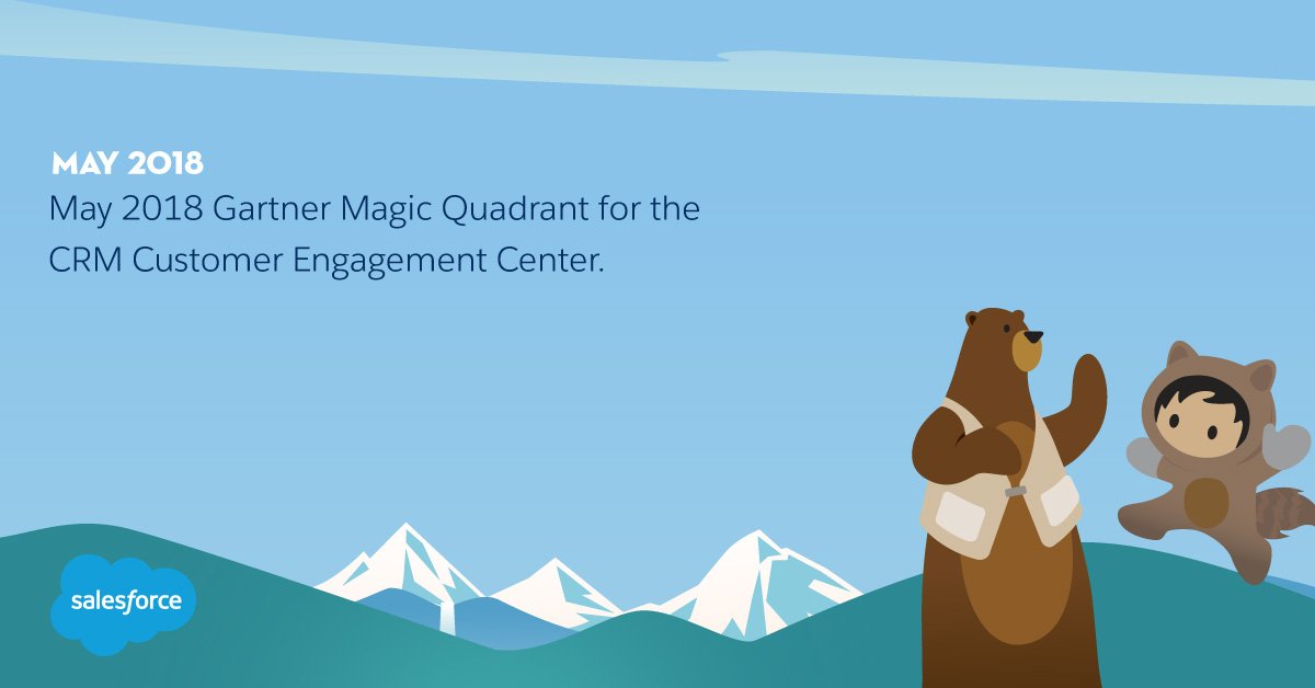 ServiceCloud's tweet image. We’re named a leader in the May 2018 Gartner Magic Quadrant for the CRM Customer Engagement Center for the 10th consecutive year! 🙌🏼 sforce.co/2KAYEYp
