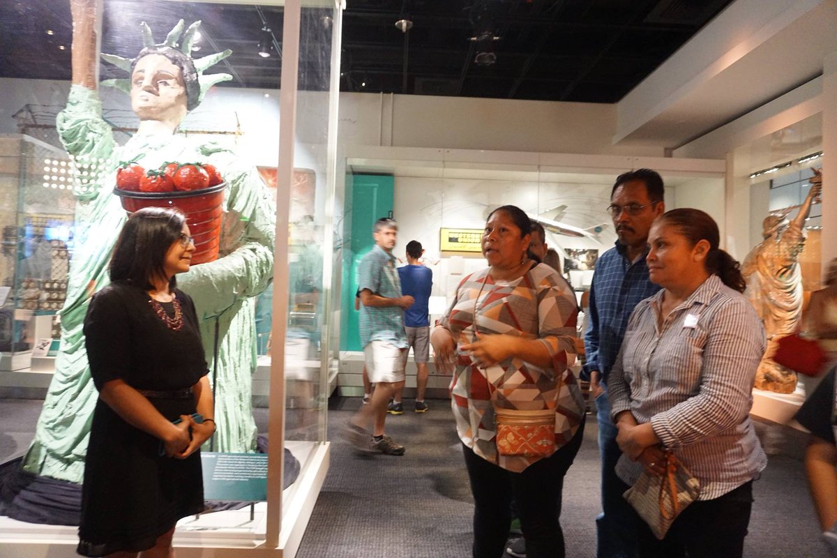 USLatinoMuseum's tweet photo. What's your favorite Smithsonian Museum? Needleless to say, we love them all! 🤗 Happy #InternationalMuseumDay!
📷: Dr. Margaret Salazar-Porzio, curator at @amhistorymuseum with visitors at the Many Voices, One Nation exhibit. https://t.co/gMhGpqSuki #LMSP2017 https://t.co/cA2hAYKPtA