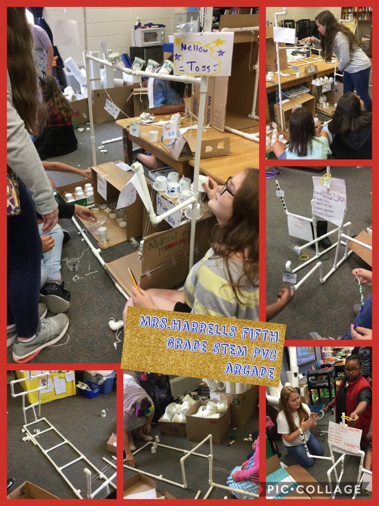 HarrellGMac's tweet photo. Mrs.harrells fifth  grade STEM PVC arcade #piccollage https://t.co/CZn5Tml61u https://t.co/168l0sDM2K