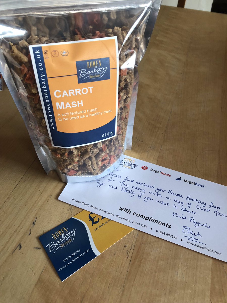 RowanCrosby's tweet image. Tiger &amp;amp; Netty (my brother's rescue pony) have been sent a present. Thank you @RowenBarbary ...they will love it mixed with their Solution Mash!