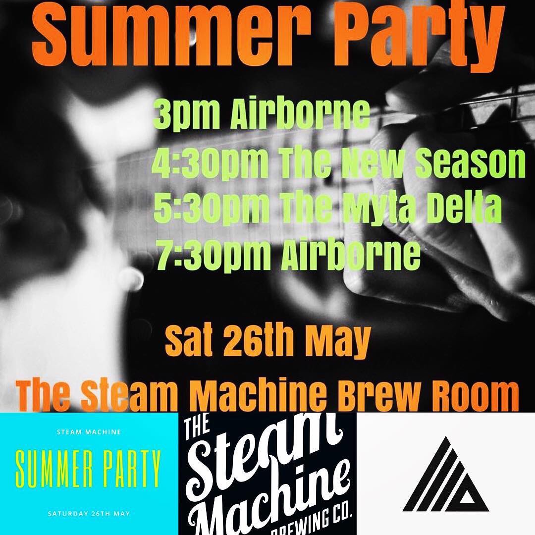 Gig next weekend! Bank holiday beers at the brewery cometh! @Steam_Durham @SteamMachineIPA @RockingHorseRR