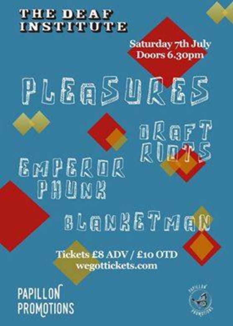 DraftRiotsBand's tweet photo. Great gig coming up on 7th July with @Papillon170 at @DeafInstitute . Love the venue and promises to be a top night see you all there. Anyone wants tickets contact the band https://t.co/YS499yUUOa