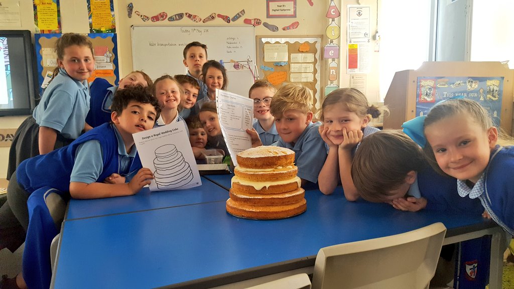 SIL_HWBteam's tweet photo. I couldn't be more impressed with year 3's superb baking skills at their best today in St Gregory's! I was as proud as they were with the finished product. #RoyalWedding #royalweddingcake #letsgetcookinginclass #HarryandMeghan #cake #RoyallyTreatYourself #GBBO ππ°π@SI_Liverpool https://t.co/Fi5kdpk8Hv