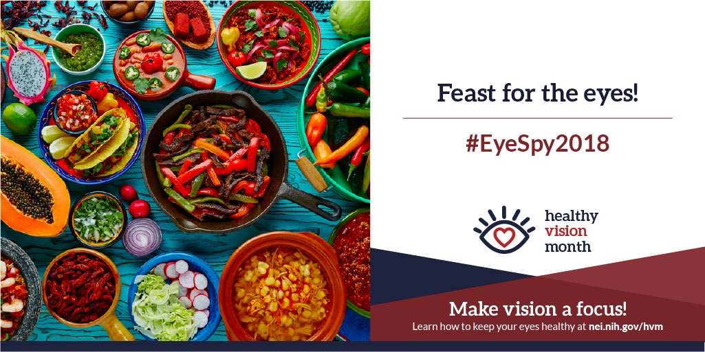 NatEyeInstitute's tweet photo. It’s not too late to show us your #EyeHealth! Share a pic of your favorite eye-healthy meal — and don’t forget the dark leafy greens! #EyeSpy2018 #HealthyVisionMonth https://t.co/HEtKvFApJk