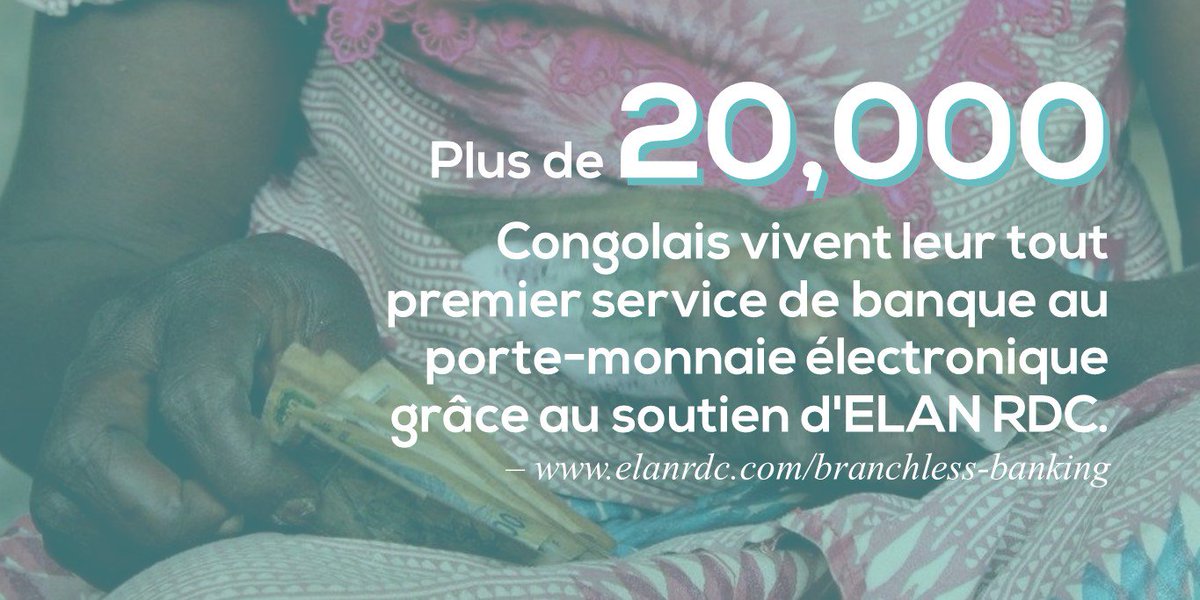 ELANRDC's tweet image. Plus de 20,000 Congolais vivent leur tout premier service de banque au porte-monnaie électronique grâce au soutien d'ELAN RDC. elanrdc.com/branchless-ban…
#BanqueaDistance #MobileMoney #BranchlessBanking #RDC #DRC @ELANRDC @UKinDRC