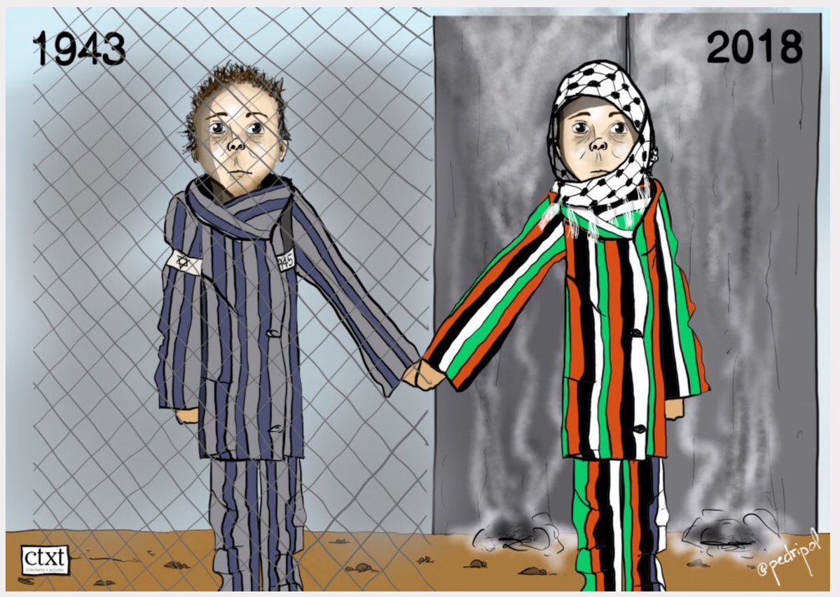 FanaletFernando's tweet photo. #Eurovision2018 #palestinalibre #freepalestine #finaleurovision #israel #Nakba70 #GazaMasacre #EmbassyOfFreedom
Cuando los que sufrieron un holocausto, lo provocan.
¿Qué se puede decir de ellos? Vergüenza.
@pedripol https://t.co/ziBhvs2yAc