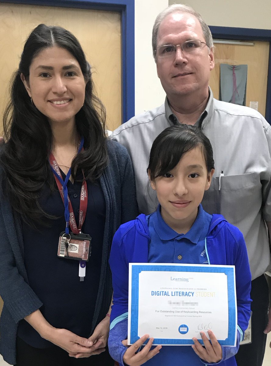 Congratulations to all the @learningdotcom Typing Contest Student Winners! Susej S., 4th grader at @Stafford_ES, won the Pizza Party for Mrs. Romero's Class with Highest Word per Minute! #Awesome #TATEKS #EmpoweredLearner