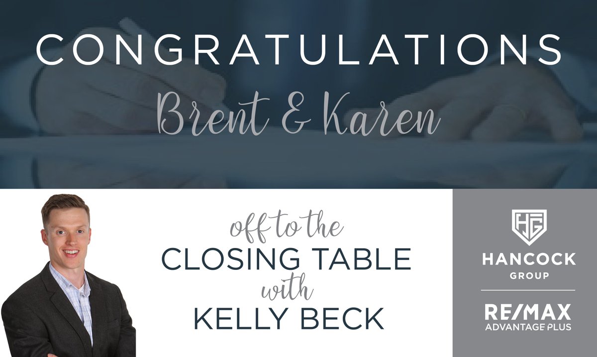 HancockGroupMN's tweet photo. Congratualtions on your accepted offer Brent &amp; Karen!  @KellyBeckHGMN  and HG are excited to make it to the closing table with you!  #remaxadvantageplus #hancockgroupmn #minnesotahomes #mnrealestate #listorbuywithus #topteam #acceptedoffer #offtotheclosingtable https://t.co/22RdPak5zm