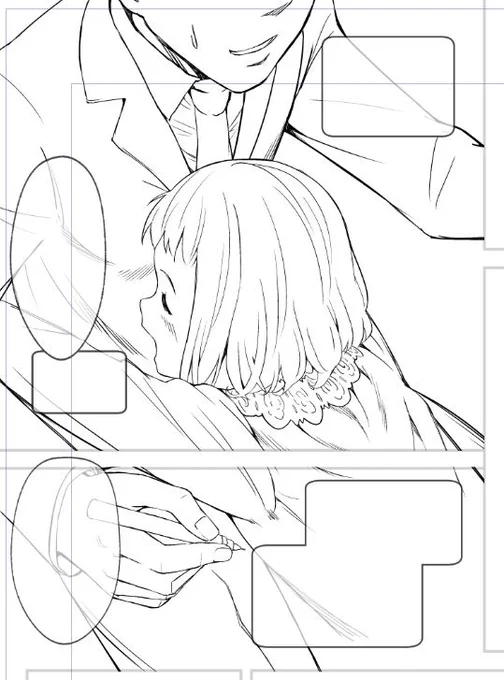 【今日の一枚】
制作過程
抱き付く忍さん 