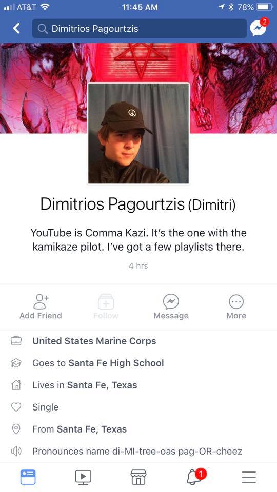 Dimitrios Pagourtzis Santa Fe High School shooter