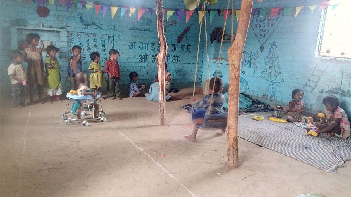 vikassamvad's tweet photo. Dastak ECCD center in dadin village of Satna. This center has set with help of community.  #dastak #vikassamvad https://t.co/XzIK3FqDe2