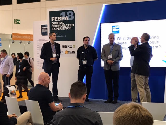 SUN_Automation's tweet photo. A week of insights, updates and debates about where we are at with #digitalcorrugated in Berlin - a pleasure to be helping the industry move into the digital space #sunautomation #corrstream #fespa2018 https://t.co/l07HPgV184