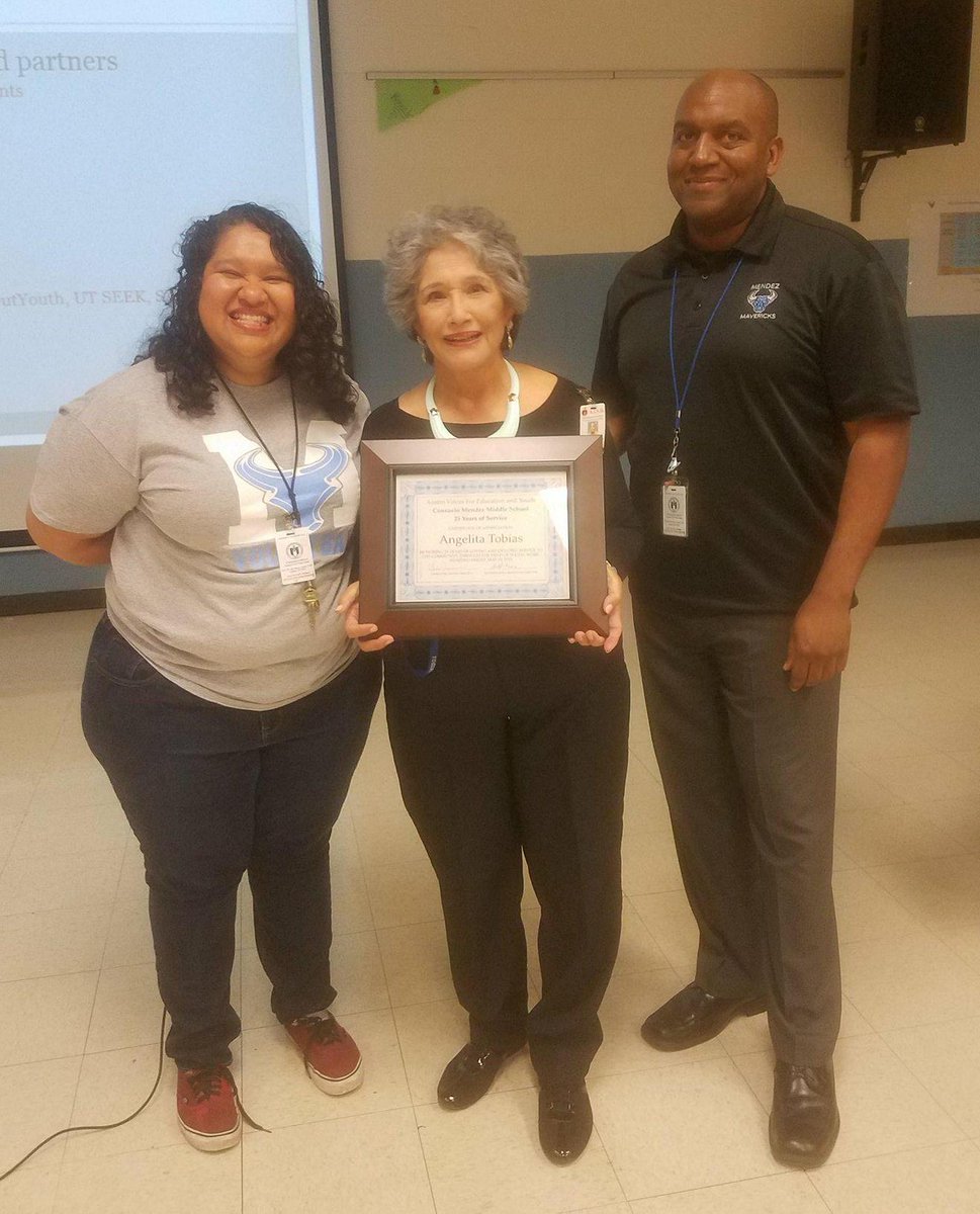 JVictoriaAISD's tweet photo. @MendezMiddleSch Celebrating &amp; recognizing our @AustinISD @AustinPartners Community Partners, Parent Ambassador, Mentor, Volunteer of the year &amp; our vital partners that support our Mavericks! Thank you to our 75+ organizations/Individuals you are the heart of @MendezMiddleSch! https://t.co/WjKZd1ZyI4