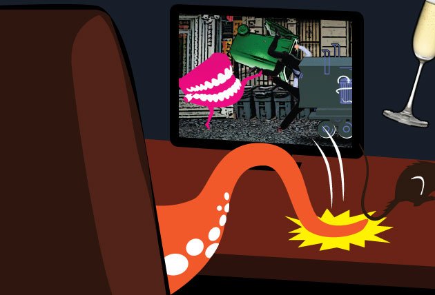 Muhahaha!!! Are you going to eat that? 
Villain is angry because Munchy got away. 
He slaps the little rat! Munchy is too fast, to greedy and wise for him. But Villain has a plan. 
Stay tuned next week for more.