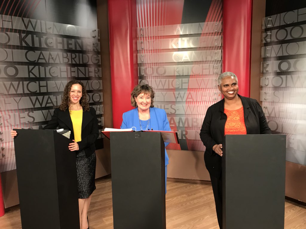 BKarahalios's tweet photo. I have always advocated for #WomenInPolitics. 4 out of 5 candidates are women in #CambridgeOnatrio. #girlpower
Thank you to my fellow #cbridge candidates for a great debate yesterday on @Rogerstv20.
Tune in tonight for a replay. #onpoli #onelxn #dougford #teampcpo https://t.co/EbJPTCiEHv