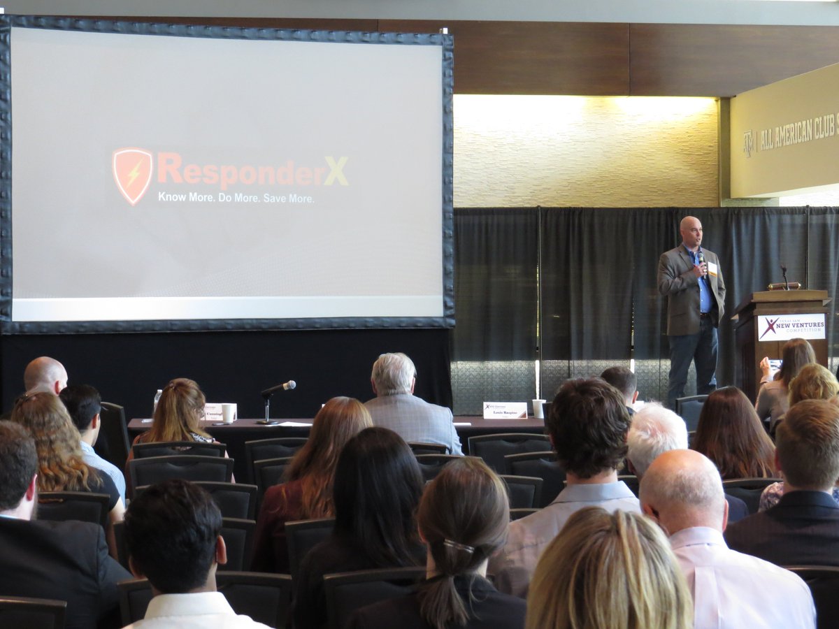 BrazosValleyEDC's tweet photo. Congratulations to @responderx for earning the RVP's Launch Prize at this year's Texas A&amp;M New Ventures Competition! MORE: https://t.co/AF1bmNA9wN #TNVC2018 @TEESresearch https://t.co/za4DEQLxuK