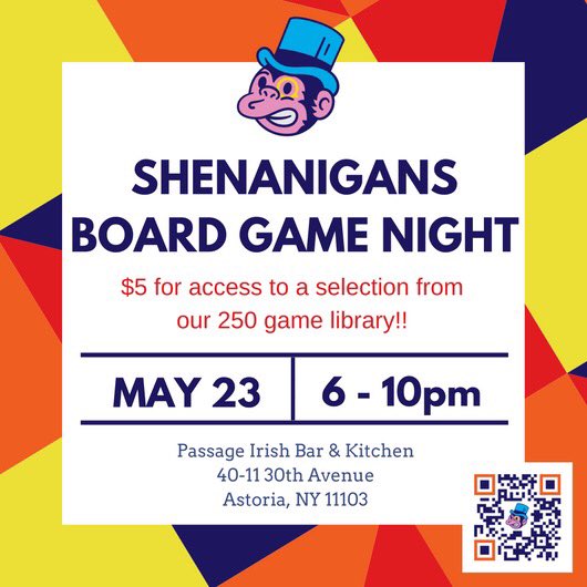 Did you miss us? 

Our next event is coming up next Wednesday 5/23 at 6pm! Can't wait to see you then!

RSVP HERE: goo.gl/Q6p112

#NYCEvents #BoardGame #BoardGames #NYCGamers #GameNight #Shenanigans #BudsAndBoardGames