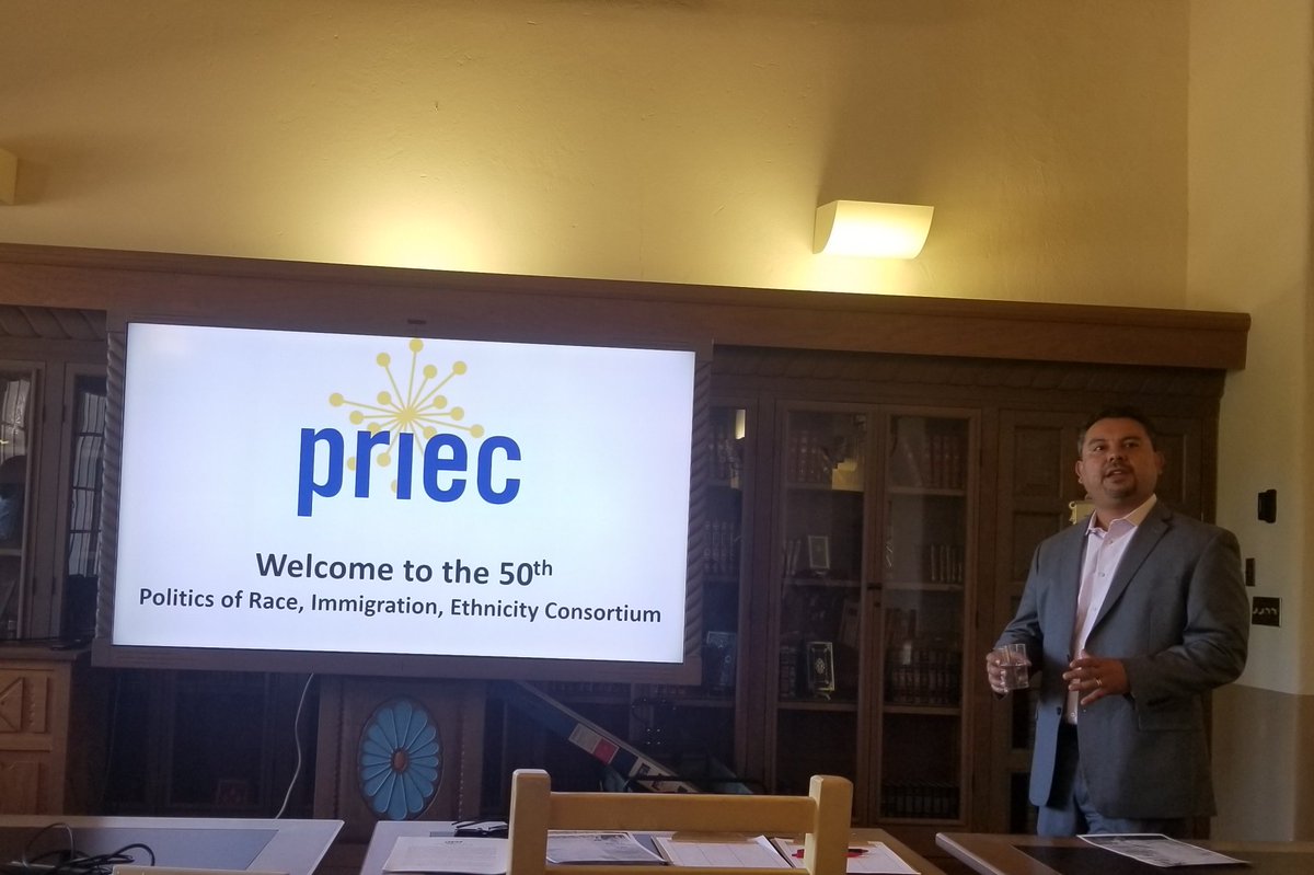 realMABarreto's tweet photo. Kicking off the 50th @WeArePRIEC meeting at @RWJFCenteratUNM with @QuicoPedraza and Gabe Sanchez featuring 7 presentations on Native American politics @NABPInstitute and 7 grad student posters https://t.co/AdcXLu09Vx