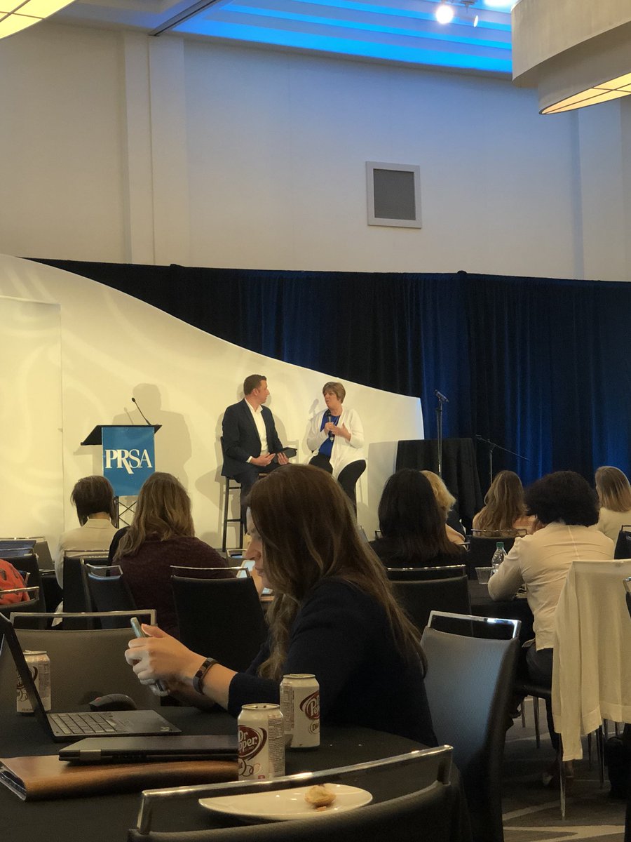 robynhannah's tweet photo. The biggest difference in corporate comes today? 

This. Role. Matters. It has a direct impact on a company’s bottom line. @linseycareers with @chuckgose 
#PRSAConnect https://t.co/lobvba9wqt