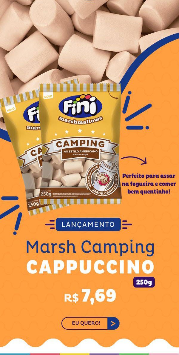 LANÇAMENTO! Confira o novo Marsh Camping sabor Cappuccino.