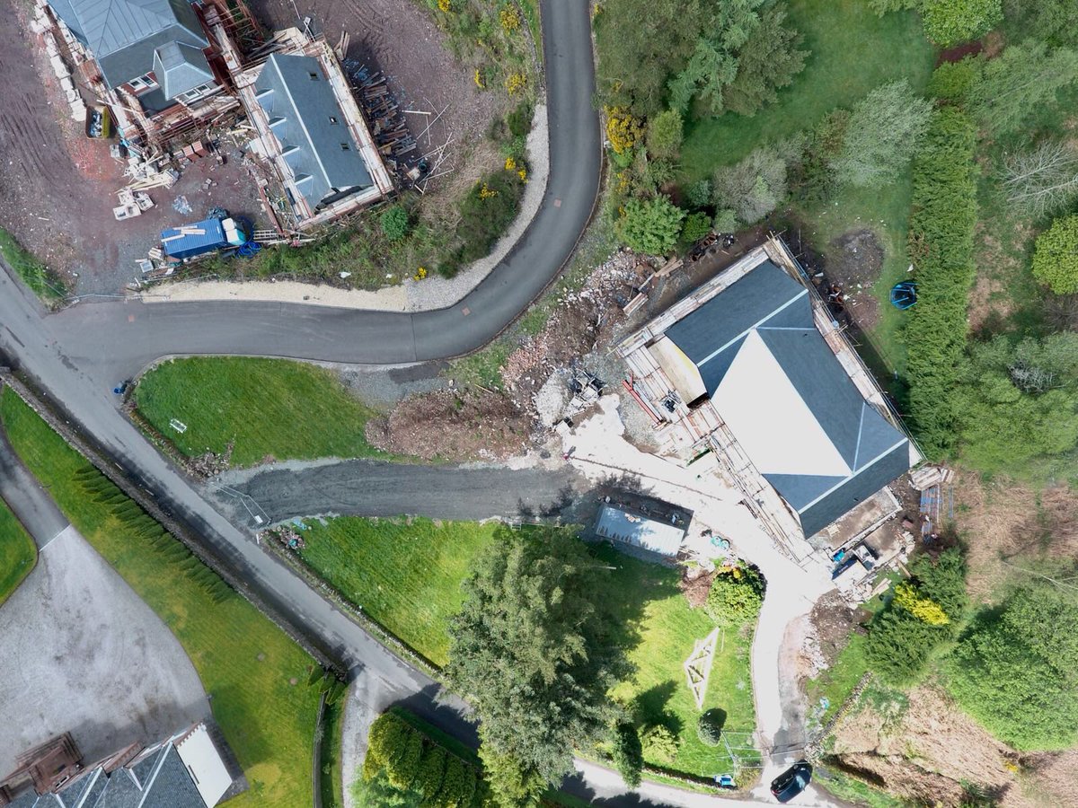 spatialgardner's tweet image. Some drone shots of our project in Kilmacolm