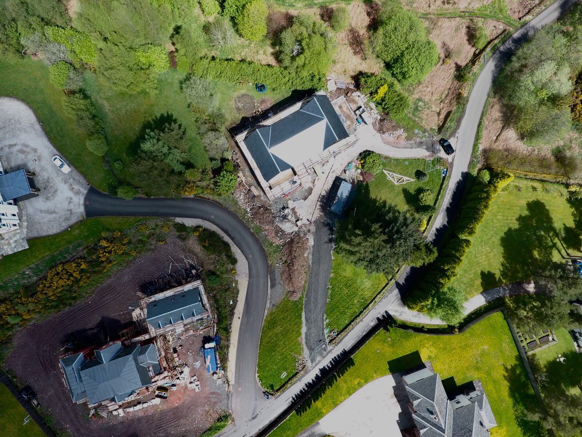 spatialgardner's tweet image. Some drone shots of our project in Kilmacolm