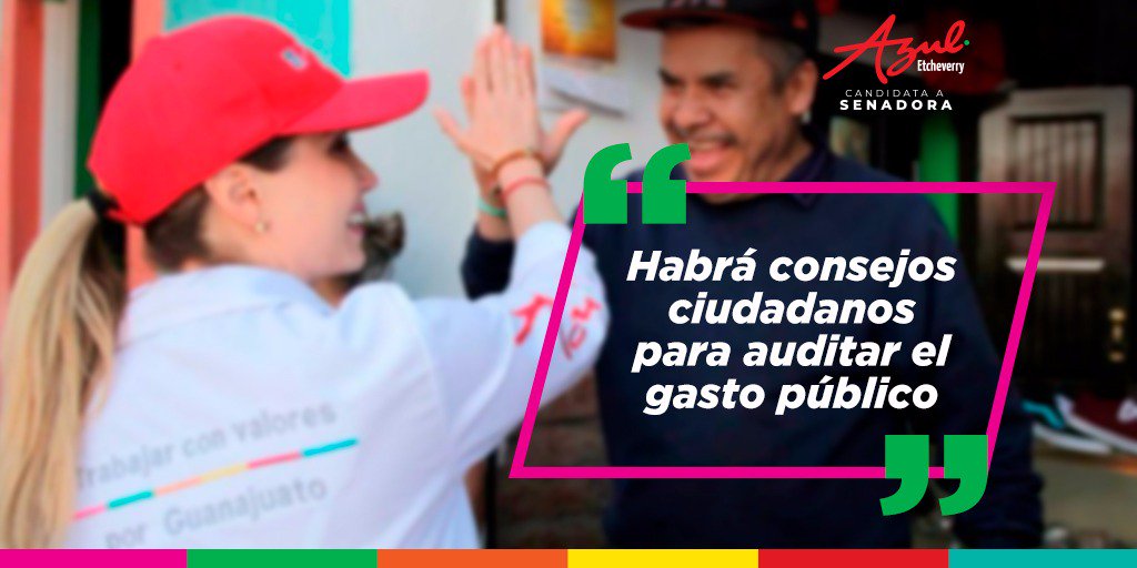 Azuletcheverry's tweet photo. El dinero público no pertenece a los gobernantes y tú podrás auditarlos. #AzulSenadora #DebateGuanajuatense https://t.co/067LB5iGsG