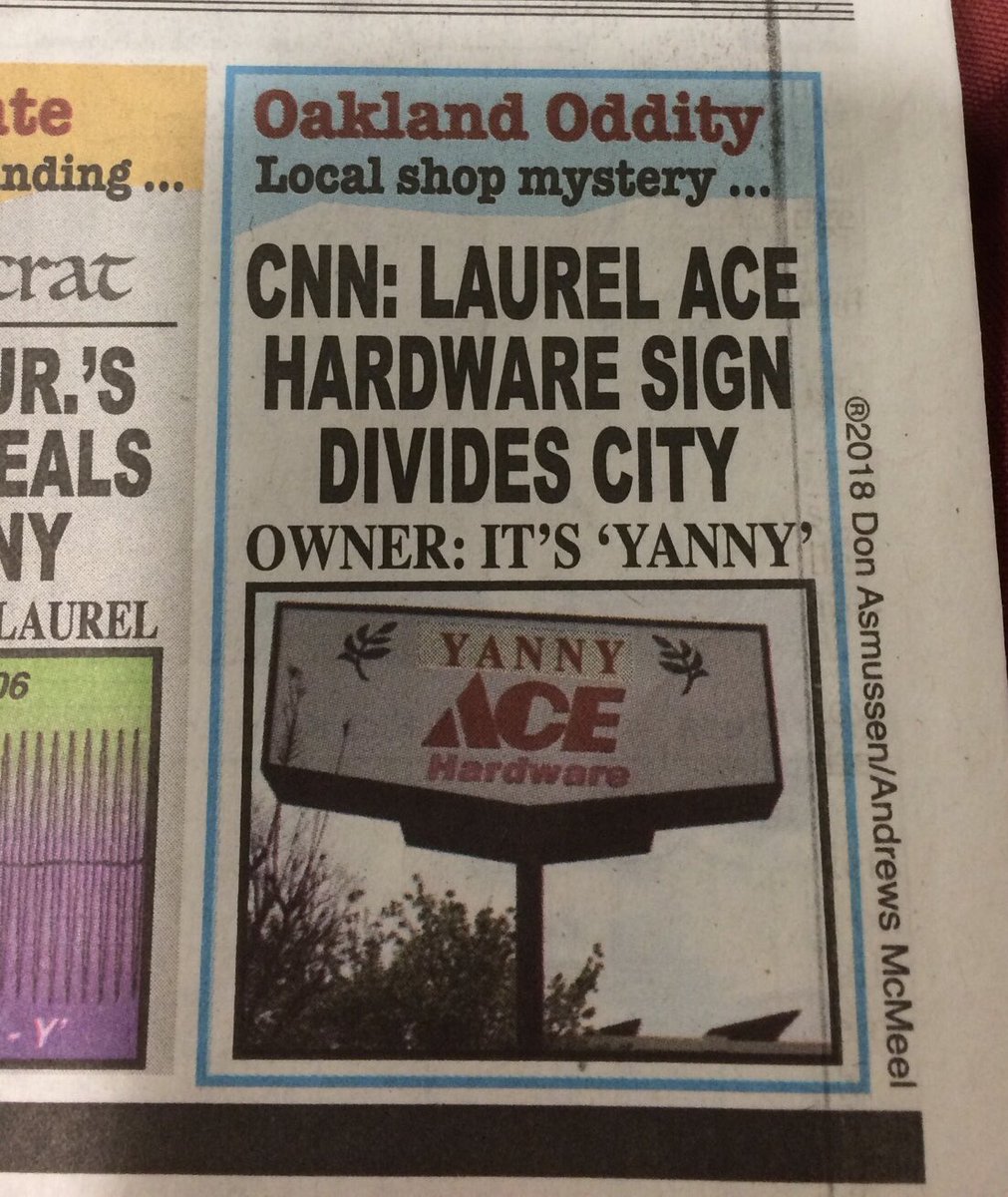 LaurelAceHw's tweet photo. #Yanny or #Laurel? 💚 Well, since we’ve been @LaurelAceHw for a long time, you might not want to believe today’s news... or is it #FakeNews - in the @sfchronicle #BadReporter 🤣😂#MyLocalAce https://t.co/l122QizJc6
