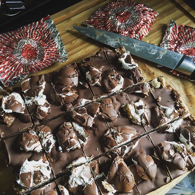 Scottish rocky road #tunnocks #tunnocksteacake #rockyroad #shortbread #yum #baking #notreallybakingthough