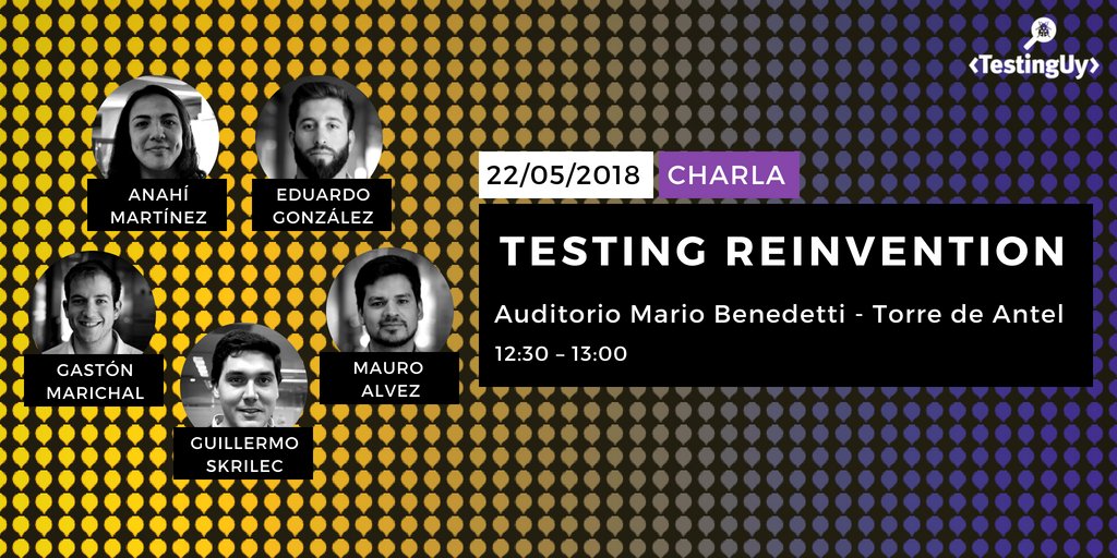 GXConsulting's tweet photo. Falta poco!! 22/05 Sumate a #testinguy 2018 y vení a la charla “Testing Reinvention” del equipo de @GXConsulting :: Anahí Martínez, Eduardo González, Gastón Marichal, @gskrilec y Mauro Alvez #testing #Uruguay 

Inscripciones a charlas aquí 👉 https://t.co/l8czrQvthk ¡Nos vemos! https://t.co/zScH76twfG
