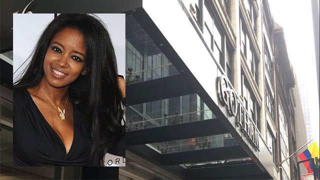 fox5ny's tweet photo. The woman who plunged to her death from a Manhattan hotel with her 7-year-old son has been identified as former Playboy centerfold model Stephanie Adams.  She was in a bitter custody battle with her estranged husband.  UPDATED DETAILS:  https://t.co/qV0VJXuc9v https://t.co/ixI9uWL63V