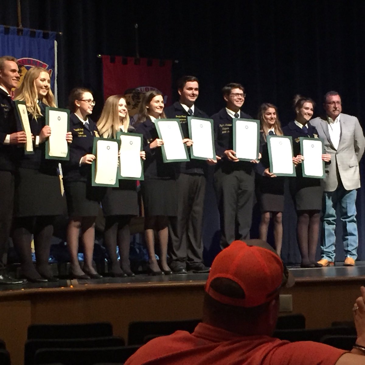 FFA_Moore's tweet photo. Congratulations to all of the Seniors who received the prestigious State Degree https://t.co/d9tZn8QF3O