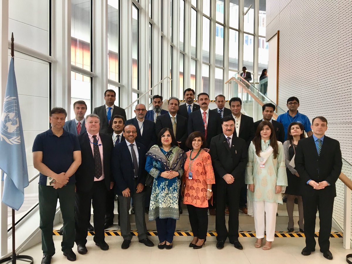 UNODCPakistan's tweet photo. #CCPCJ27 concluded with the high level participation of Pakistan. NC NACTA with Pak Delegation, colleagues from UNODC Vienna &amp; Pakistan, H.E Ayesha Riyaz Ambassador of Pakistan in Vienna and her staff. @UNODC @ForeignOfficePk @Arsalan88Malik @CesarGuedesF @riz38 @UNODC @NACTAPK https://t.co/qmjpijc8qd