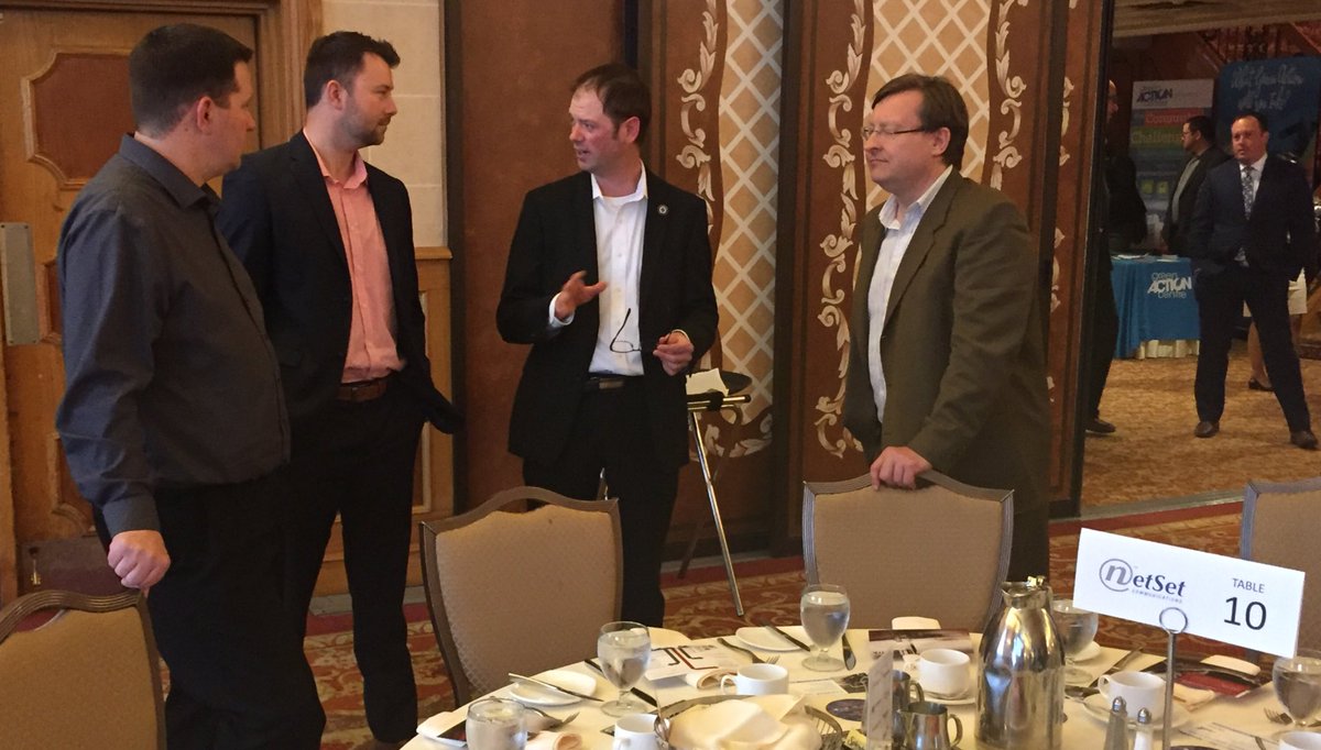 XploreBusiness's tweet photo. Some networking @NetSetMB table for the @TheWpgChamber luncheon! #Buildingconnections #ConnectingMB #NetsetConnects https://t.co/eoJ6DBgpyR